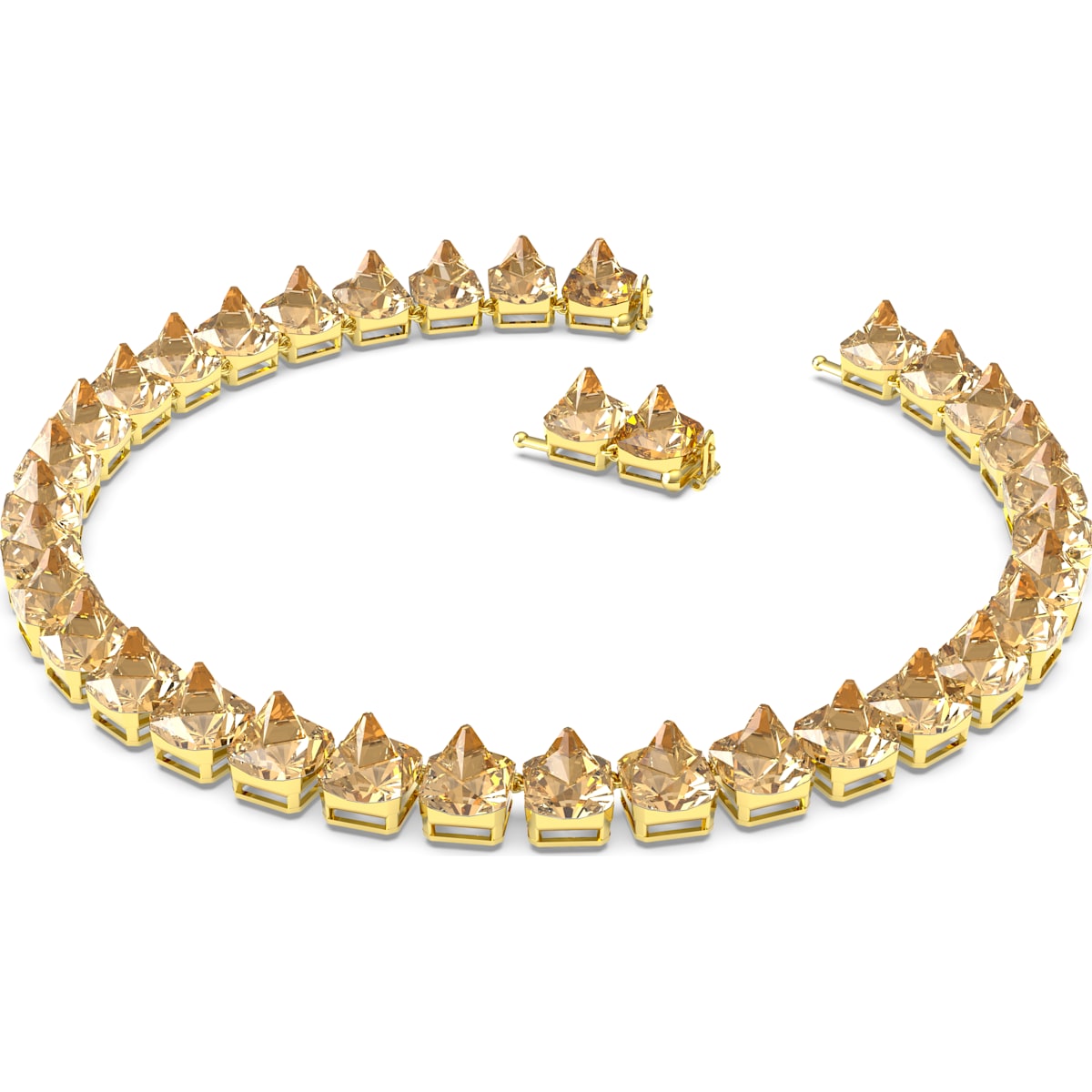 Swarovski - Chroma Halskette, Spike-Kristalle, Gelb, Goldlegierungsschicht - CRYSTAL UNTERBERGER