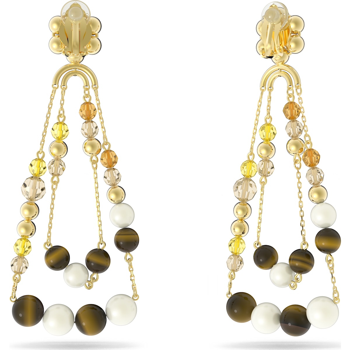 Swarovski - Somnia Ohrringe, Mehrfarbig, Goldlegierungsschicht - CRYSTAL UNTERBERGER