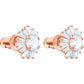 Swarovski - Sunshine Ohrstecker, Sonne, Weiss, Rosegold-Legierungsschicht - CRYSTAL UNTERBERGER