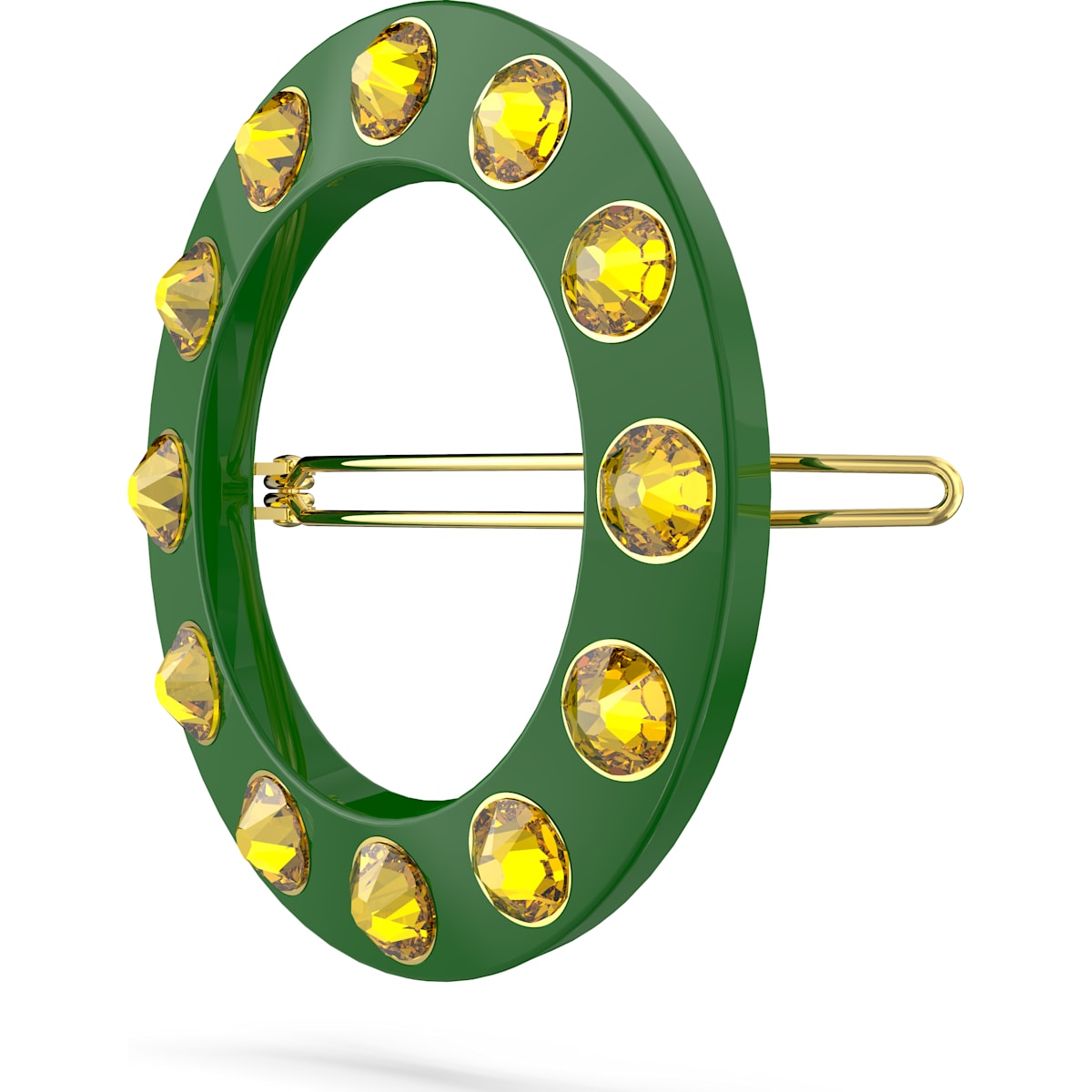 Swarovski - CRO003 Haarclip, Grün, Goldlegierungsschicht - CRYSTAL UNTERBERGER