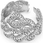 Swarovski - Hyperbola Armband, Wellenförmig, Weiss, Rhodiniert - CRYSTAL UNTERBERGER