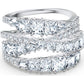 Swarovski - Twist Wrap Ring, Weiss, Rhodiniert - CRYSTAL UNTERBERGER