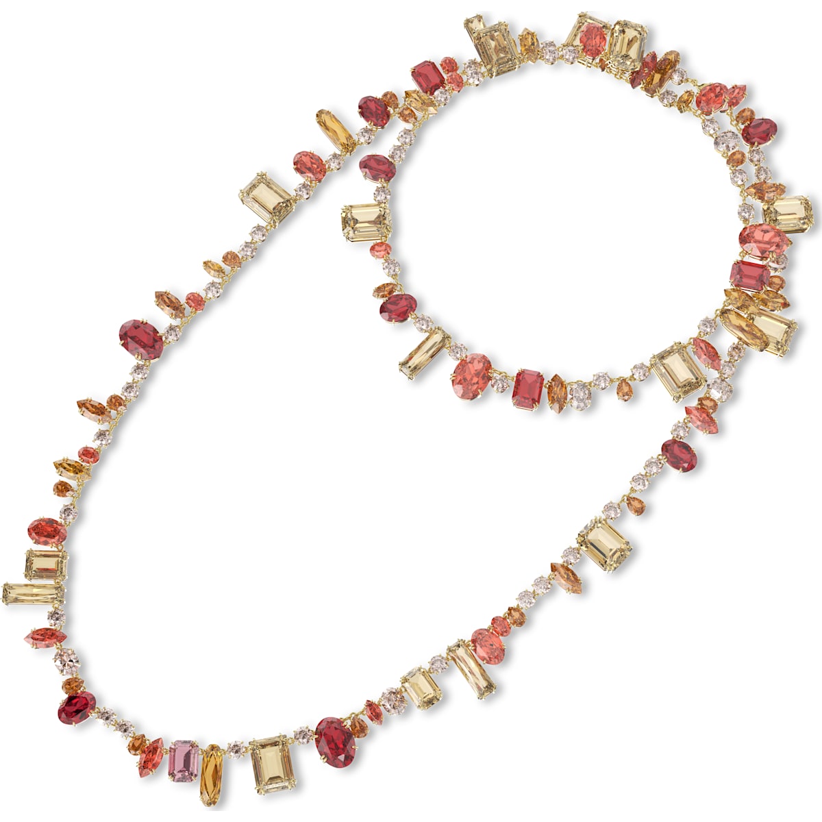 Swarovski - Gema Halskette, Mehrfarbig, Goldlegierungsschicht - CRYSTAL UNTERBERGER