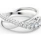 Swarovski - Twist Ring, Weiss, Rhodiniert - CRYSTAL UNTERBERGER