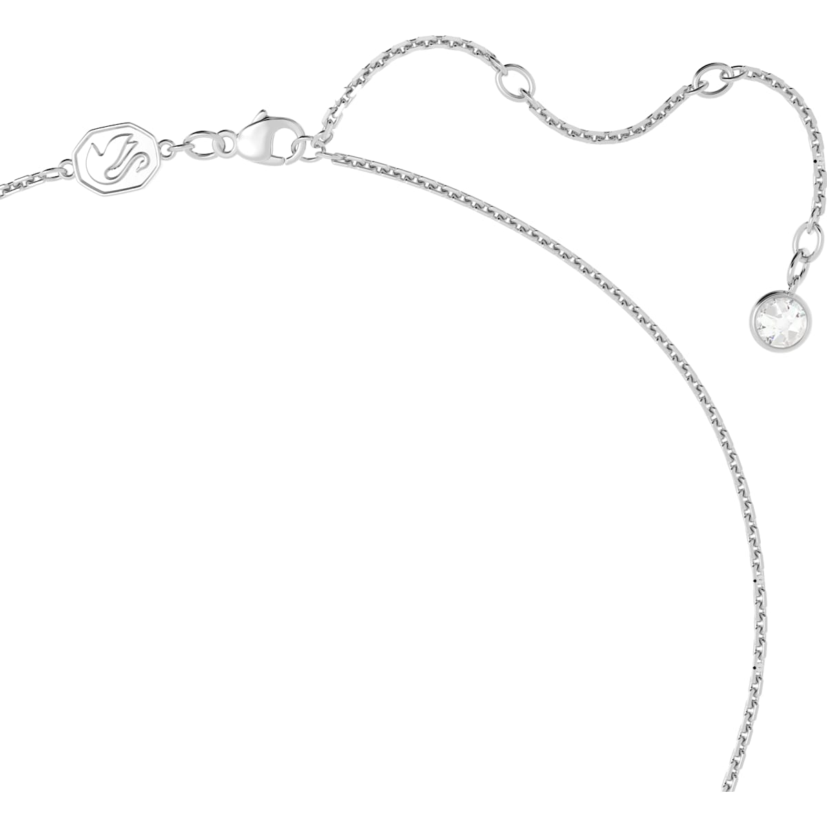 Swarovski - Una Anhänger, Herz, Mittel, Weiß, Rhodiniert - CRYSTAL UNTERBERGER
