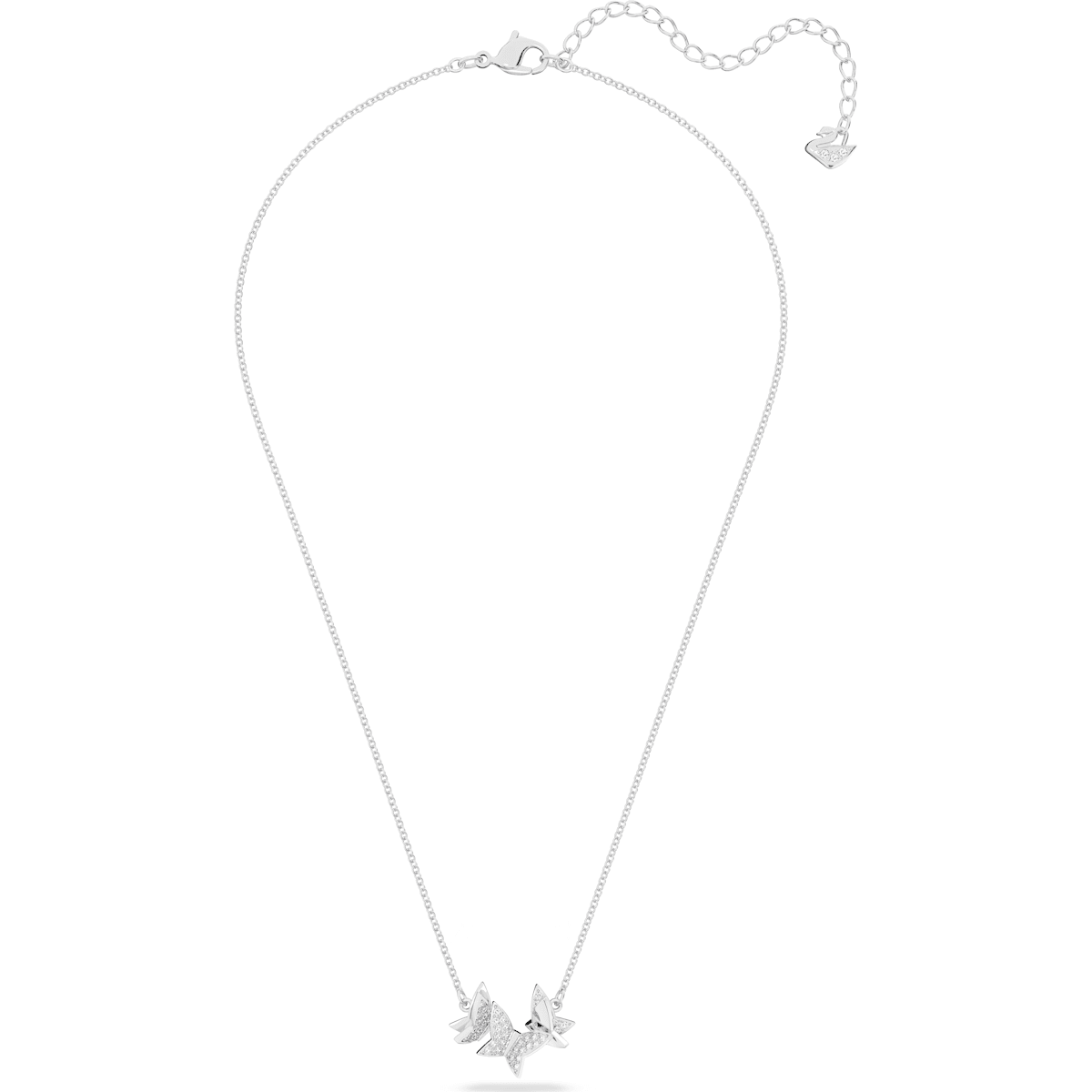 Swarovski - Lilia Halskette Schmetterling, Weiß, Rhodiniert - CRYSTAL UNTERBERGER