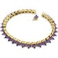 Swarovski - Chroma Halsband, Spike-Kristalle, Violett, Goldlegierungsschicht - CRYSTAL UNTERBERGER