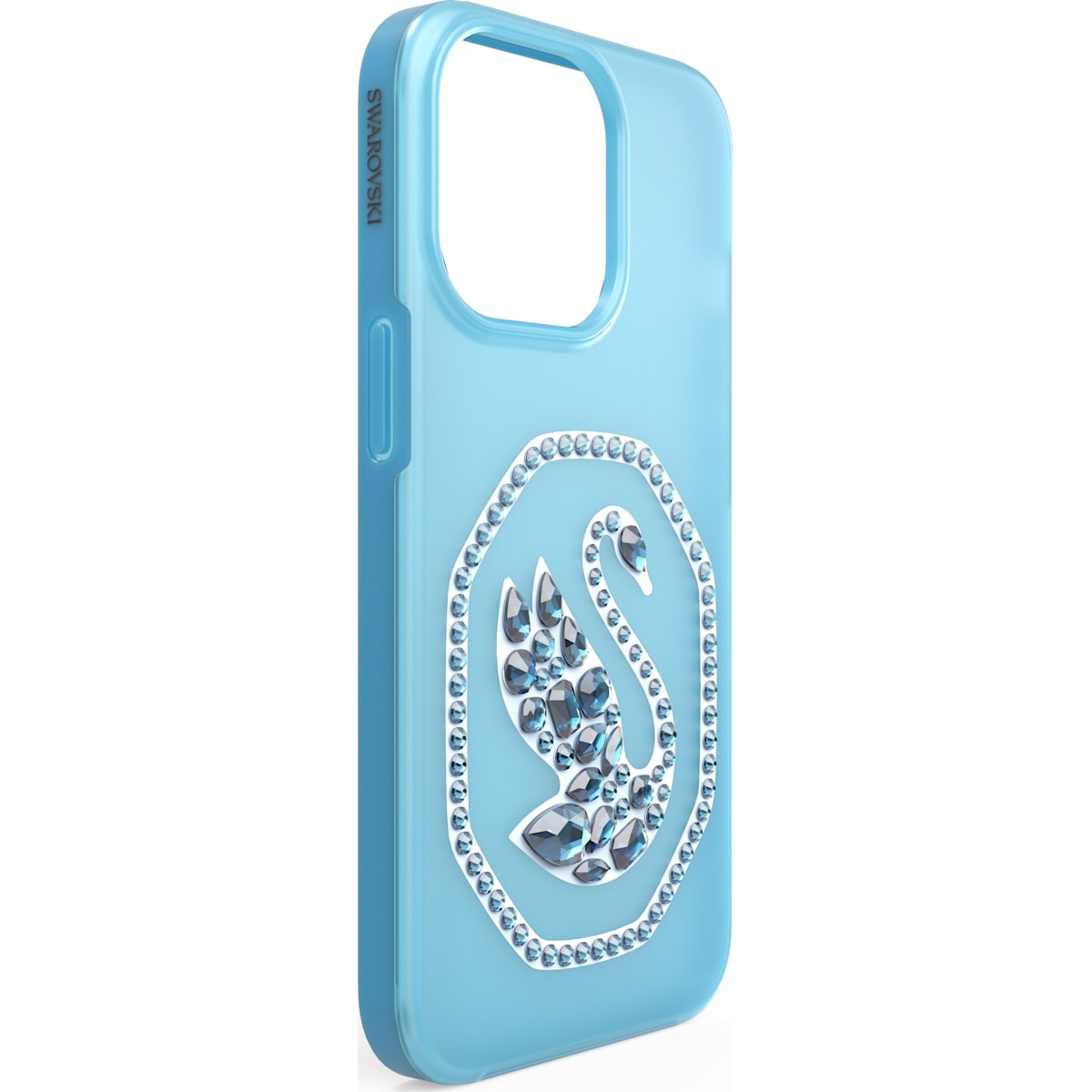 Swarovski - Smartphone Schutzhülle Schwan, iPhone® 13, Blau - CRYSTAL UNTERBERGER