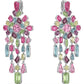 Swarovski - Gema Ohrclips, Chandelier-Ohrringe, Mehrfarbig, Rhodiniert - CRYSTAL UNTERBERGER