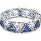 Swarovski - Millenia Cocktail Ring, Kristalle im Trilliant-Schliff, Blau, Rhodiniert - CRYSTAL UNTERBERGER