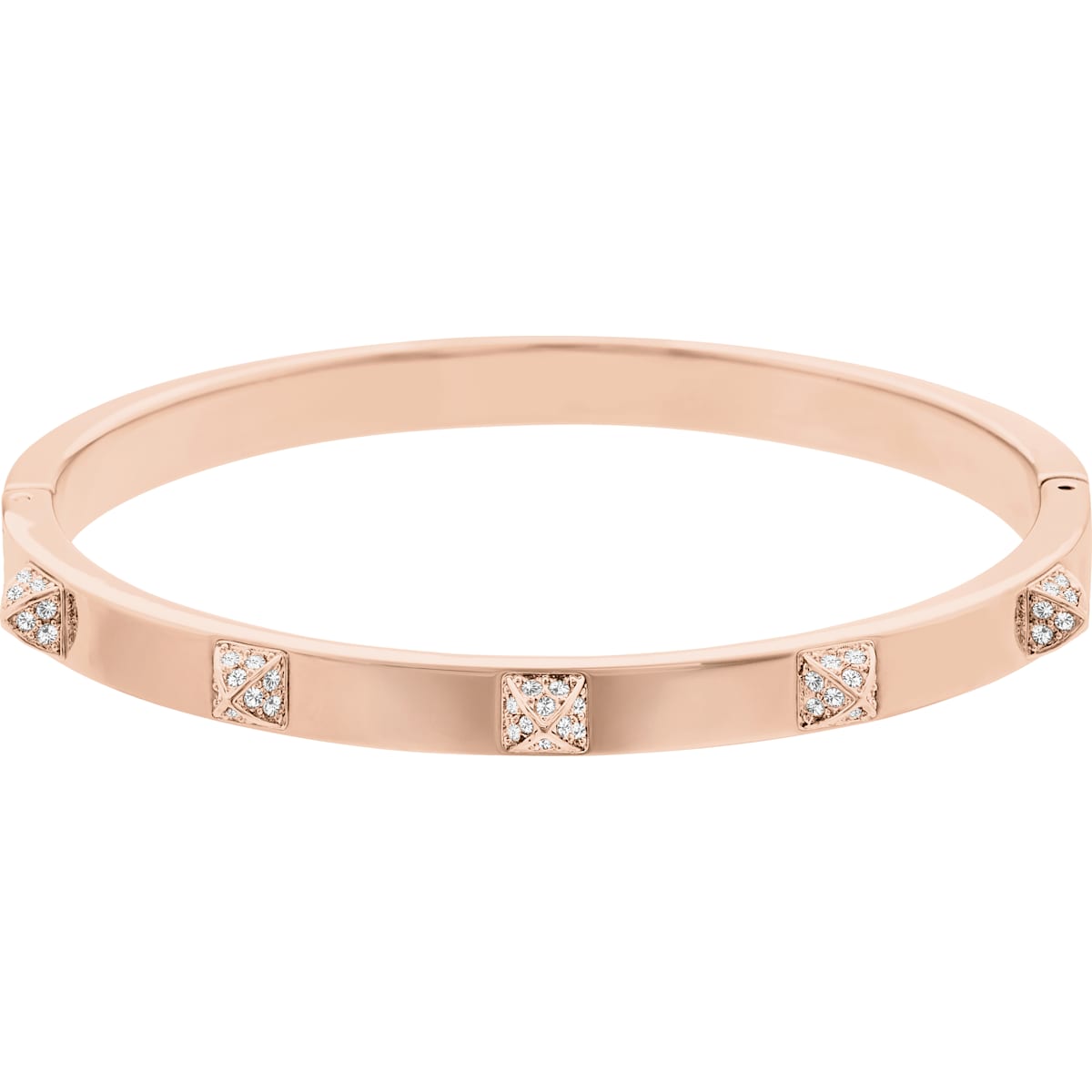 Swarovski - Tactic Armreif, Weiss, Rosegold-Legierungsschicht - CRYSTAL UNTERBERGER