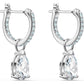 Swarovski - SS ATTRACT:OHRSTECKER MINI HOOP PEAR CZW - CRYSTAL UNTERBERGER