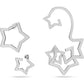 Swarovski - Stella Ear Cuff, Einzel, Set (3), Stern, Weiss, Rhodiniert - CRYSTAL UNTERBERGER