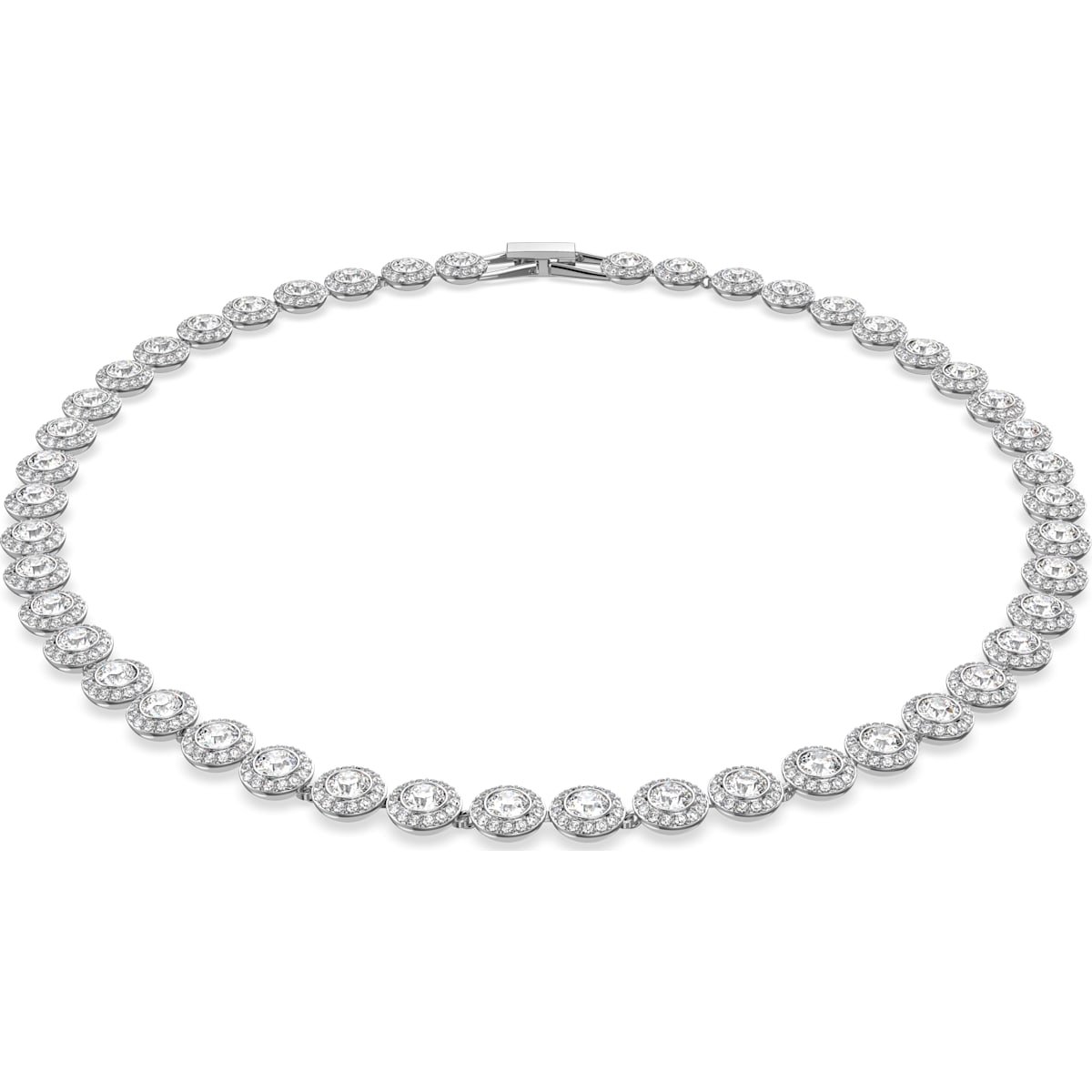 Swarovski - Angelic Halskette, Rund, Weiss, Goldlegierungsschicht - CRYSTAL UNTERBERGER
