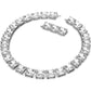 Swarovski - Millenia Halskette, Kristalle im Quadrat-Schliff, Weiss, Rhodiniert - CRYSTAL UNTERBERGER