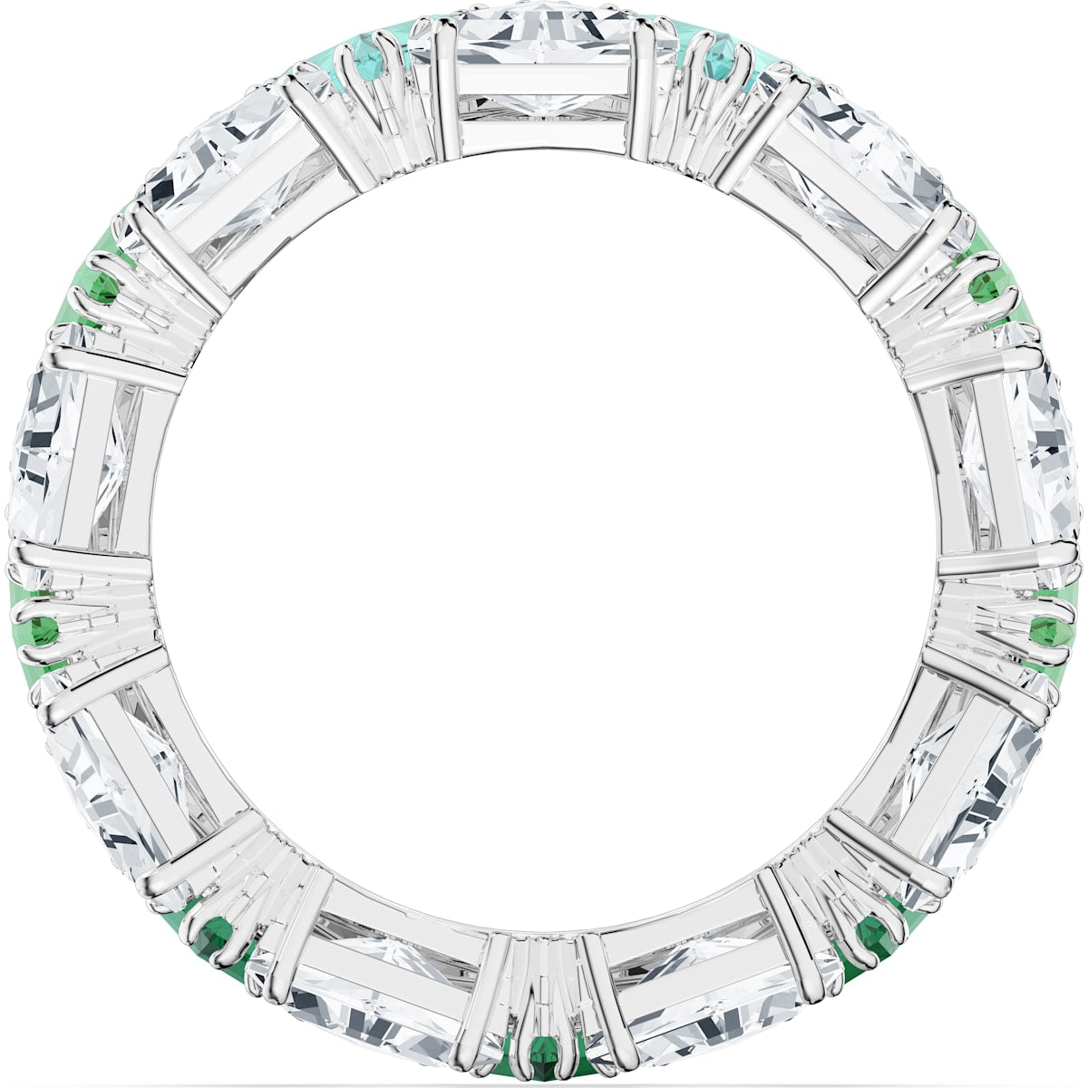 Swarovski - Millenia Cocktail Ring, Kristalle im Trilliant-Schliff, Grün, Rhodiniert - CRYSTAL UNTERBERGER