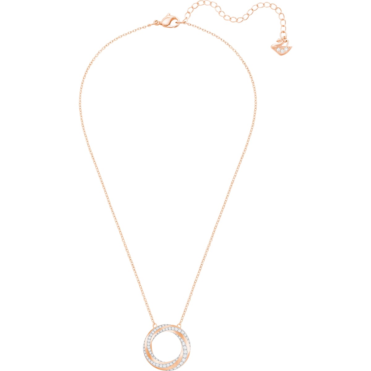 Swarovski - Hilt Halskette, Weiss, Rosegold-Legierungsschicht - CRYSTAL UNTERBERGER