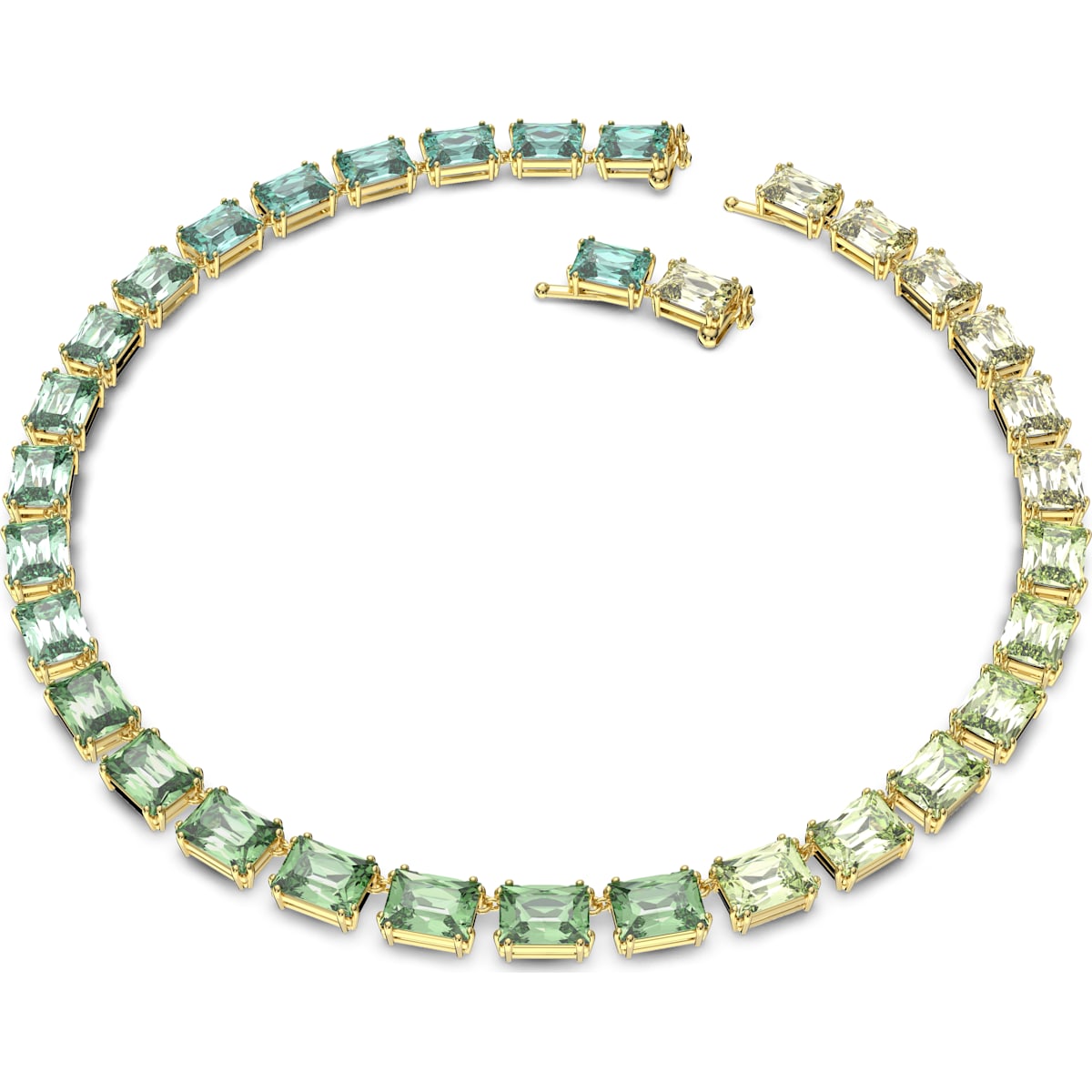 Swarovski - Millenia Halskette, Kristalle mit Oktagon-Schliff, Mehrfarbig, Goldlegierungsschicht - CRYSTAL UNTERBERGER