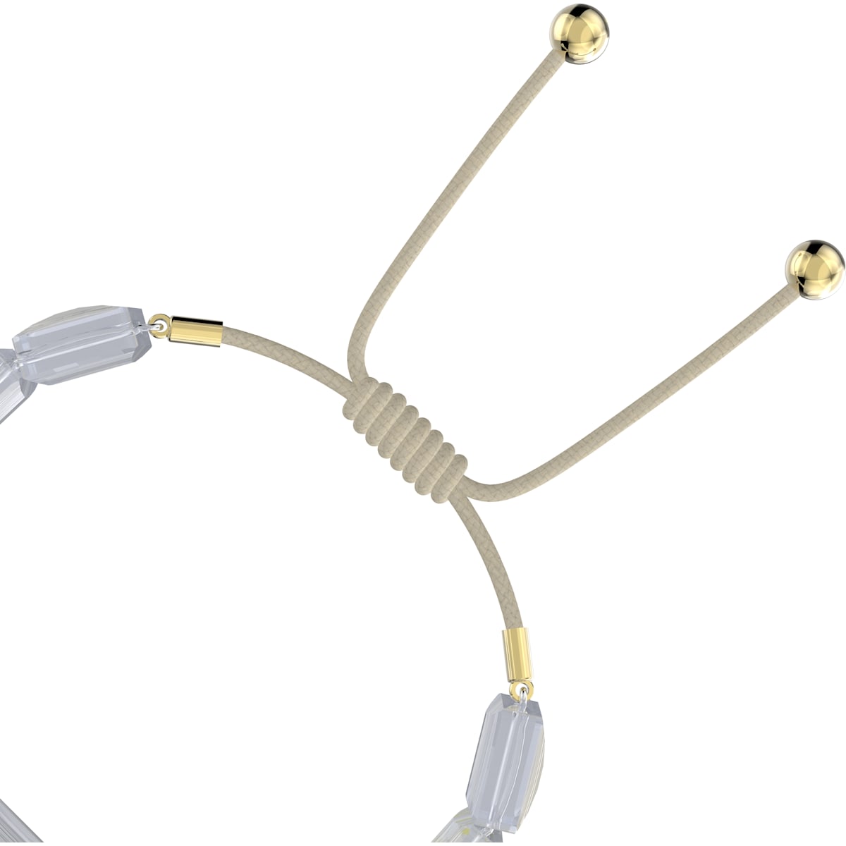 Swarovski - Letra Armband, Mond, Weiss, Goldlegierungsschicht - CRYSTAL UNTERBERGER
