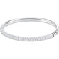 Swarovski - Stone Armreif, Weiss, Rhodiniert - CRYSTAL UNTERBERGER