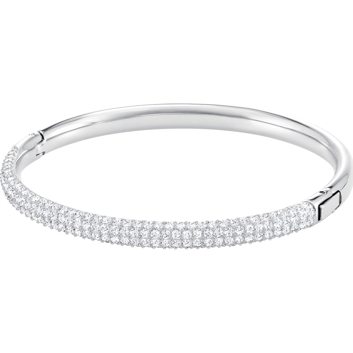 Swarovski - Stone Armreif, Weiss, Rhodiniert - CRYSTAL UNTERBERGER