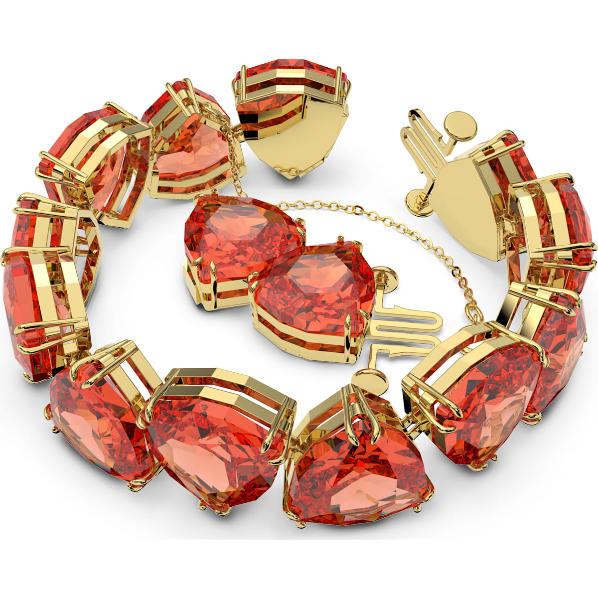 Swarovski - Millenia Armband, Kristall im Trilliant-Schliff, Orange, Goldlegierungsschicht - CRYSTAL UNTERBERGER