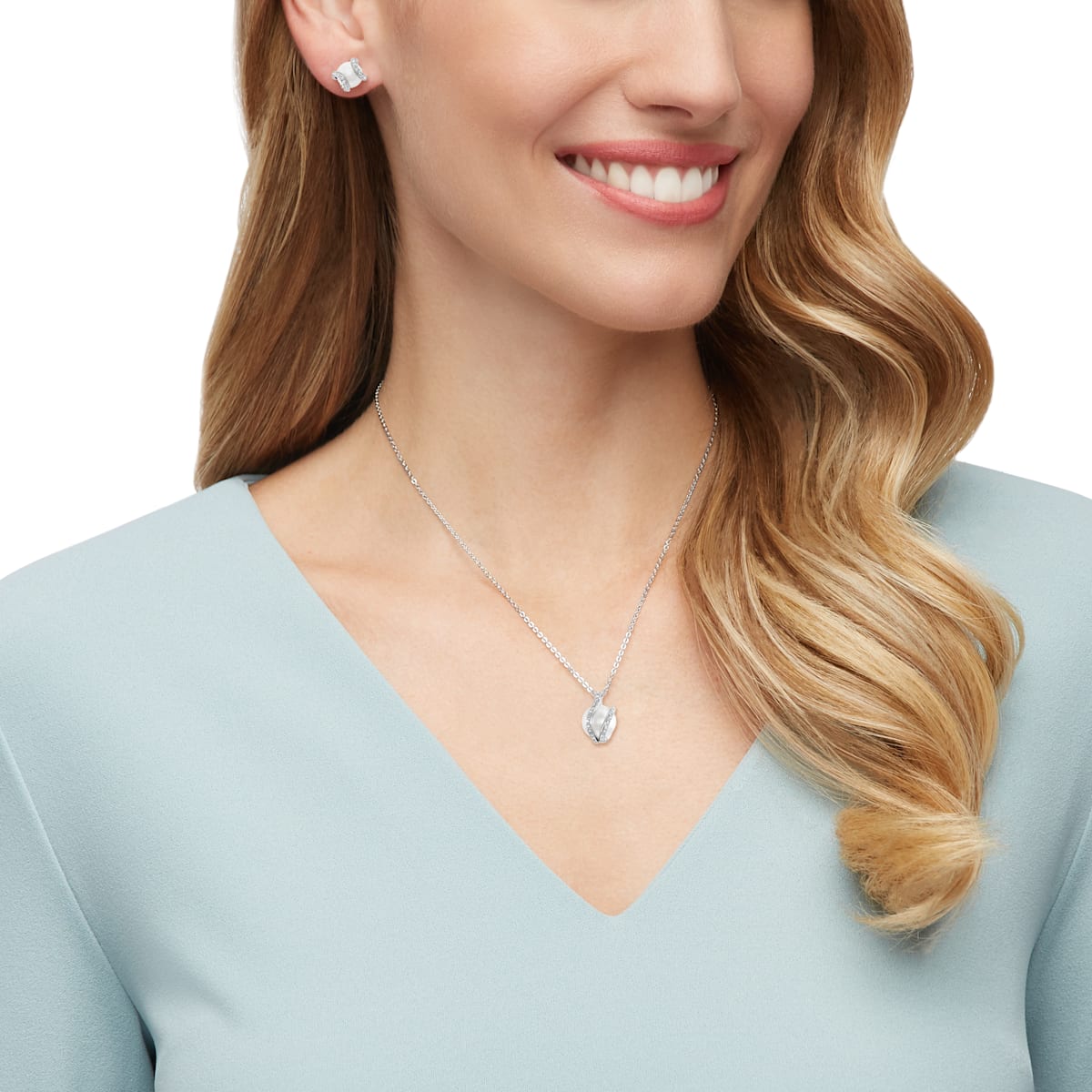 Swarovski - Nude Set, Weiss, Rhodiniert - CRYSTAL UNTERBERGER