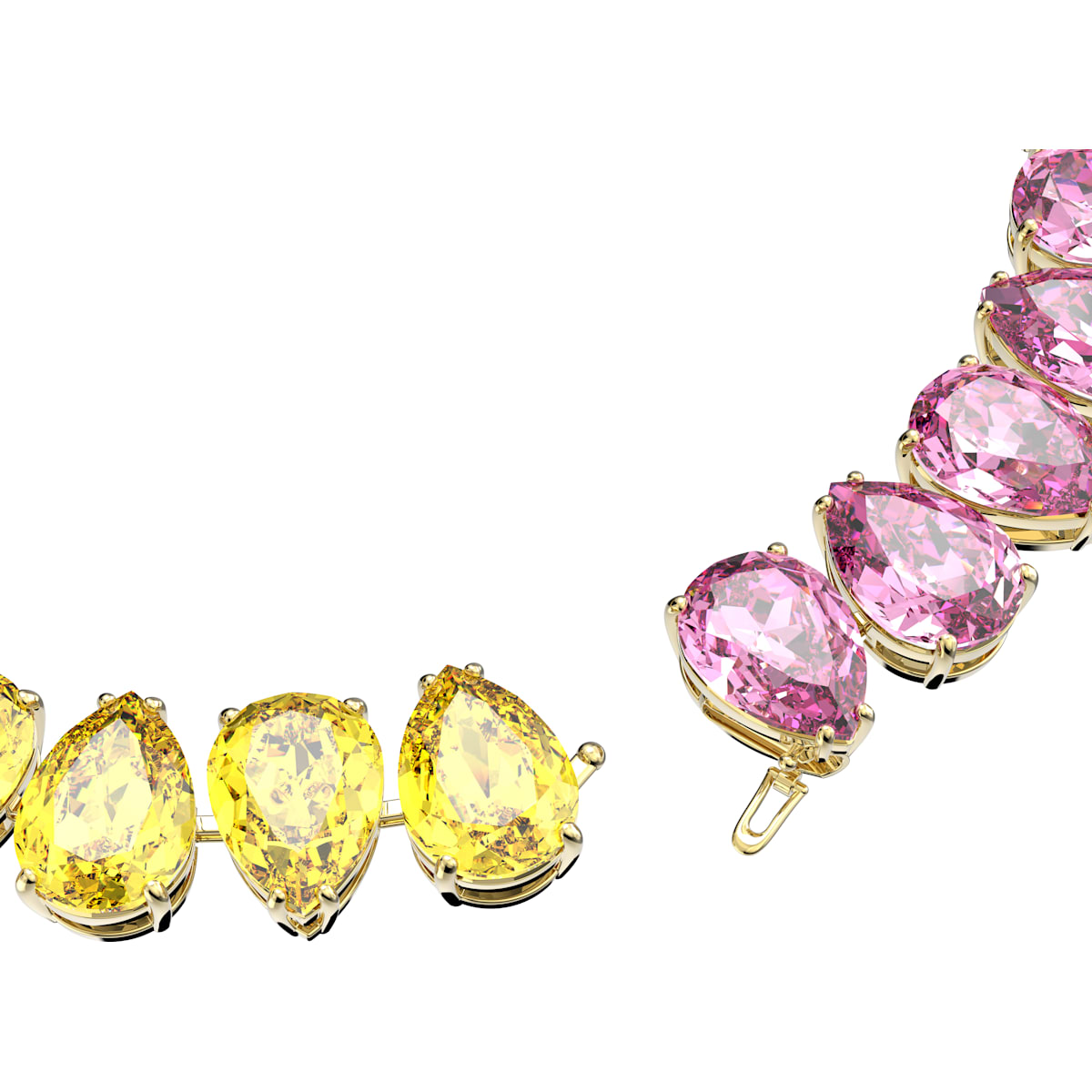 Swarovski - Millenia Halskette, Kristalle im Tropfenschliff, Mehrfarbig, Goldlegierungsschicht - CRYSTAL UNTERBERGER