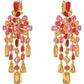 Swarovski - Gema Ohrclips, Chandelier-Ohrringe, Mehrfarbig, Goldlegierungsschicht - CRYSTAL UNTERBERGER