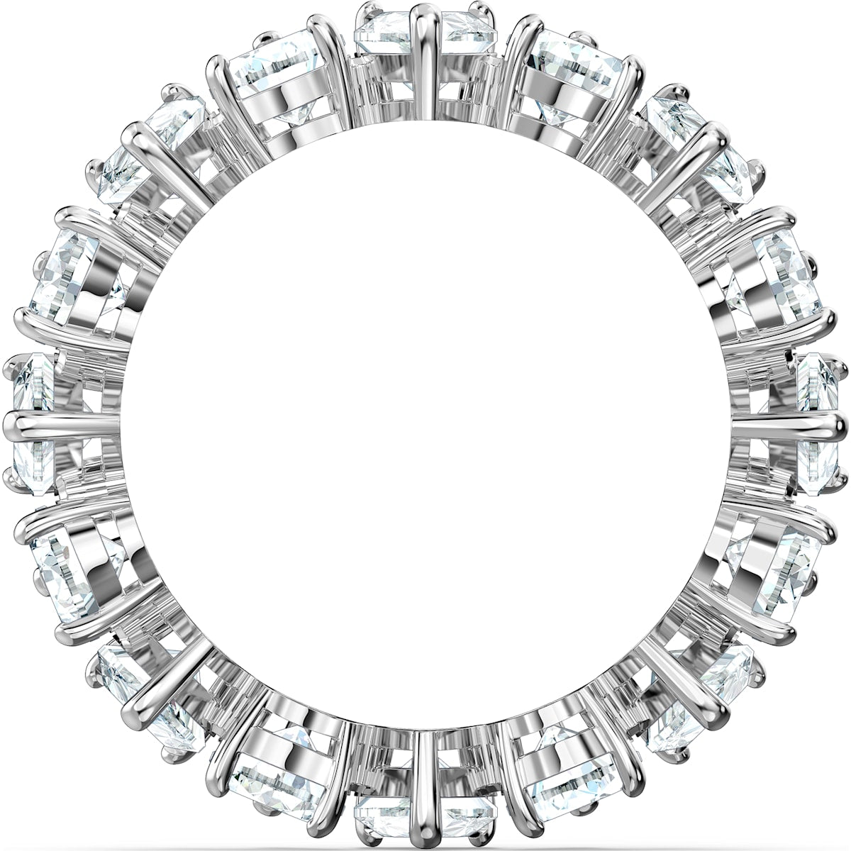 Swarovski - Vittore Breiter Ring, Kristalle im Tropfenschliff, Rhodiniert - CRYSTAL UNTERBERGER