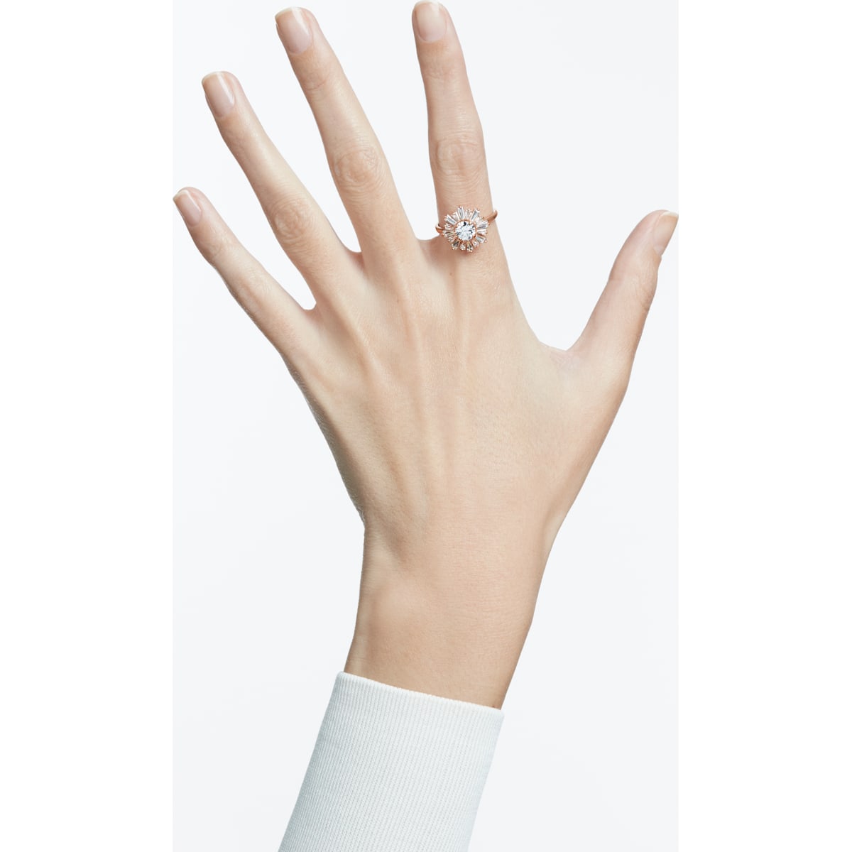 Swarovski - Sunshine Ring, Sonne, Weiss, Rosegold-Legierungsschicht - CRYSTAL UNTERBERGER