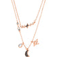 Swarovski - Swarovski Symbolic Halskette im Lagenlook, Set (2), Mond und Stern, Schwarz, Rosegold-Legierungsschicht - CRYSTAL UNTERBERGER