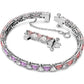 Swarovski - Millenia Armband, Dreieckiger Swarovski Zirkonia, Rosa, Rhodiniert - CRYSTAL UNTERBERGER