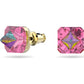 Swarovski - Chroma Ohrstecker, Kristalle im Pyramidenschliff, Rosa, Goldlegierungsschicht - CRYSTAL UNTERBERGER