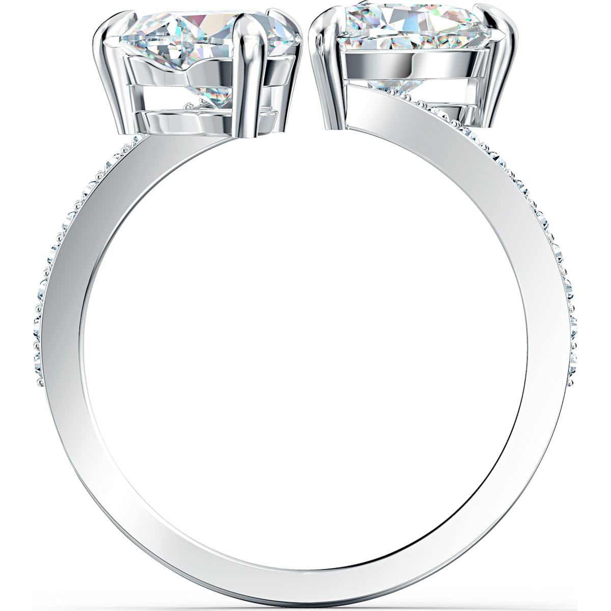 Swarovski - Attract Soul Ring, Herz, Weiss, Rhodiniert - CRYSTAL UNTERBERGER