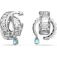 Swarovski - Matrix Ohrringe, Blau, Rhodiniert - CRYSTAL UNTERBERGER