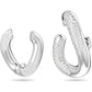 Swarovski - Dextera Ear Cuff, Einzel, Asymmetrisch, Set (2), Weiß, Rhodiniert - CRYSTAL UNTERBERGER