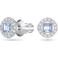 Swarovski - Angelic Ohrstecker, Quadrat, Blau, Rhodiniert - CRYSTAL UNTERBERGER