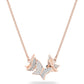 Swarovski - Lilia Halskette Schmetterling, Weiß, Rhodiniert - CRYSTAL UNTERBERGER