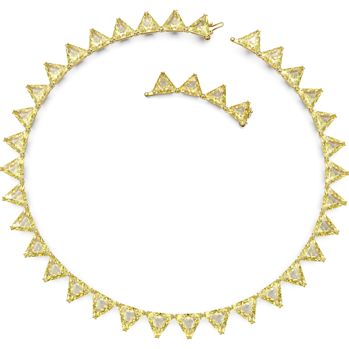 Swarovski - Millenia Halskette, Kristalle im Trilliant-Schliff, Gelb, Goldlegierungsschicht - CRYSTAL UNTERBERGER
