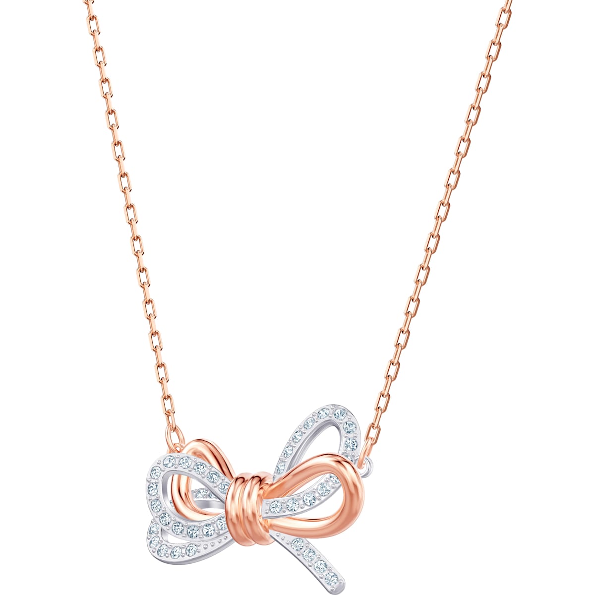 Swarovski - Lifelong Bow Anhänger, Schleife, Weiss, Metallmix - CRYSTAL UNTERBERGER