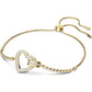 Swarovski - Lovely Armband, Herz, Weiß, Goldlegierungsschicht - CRYSTAL UNTERBERGER