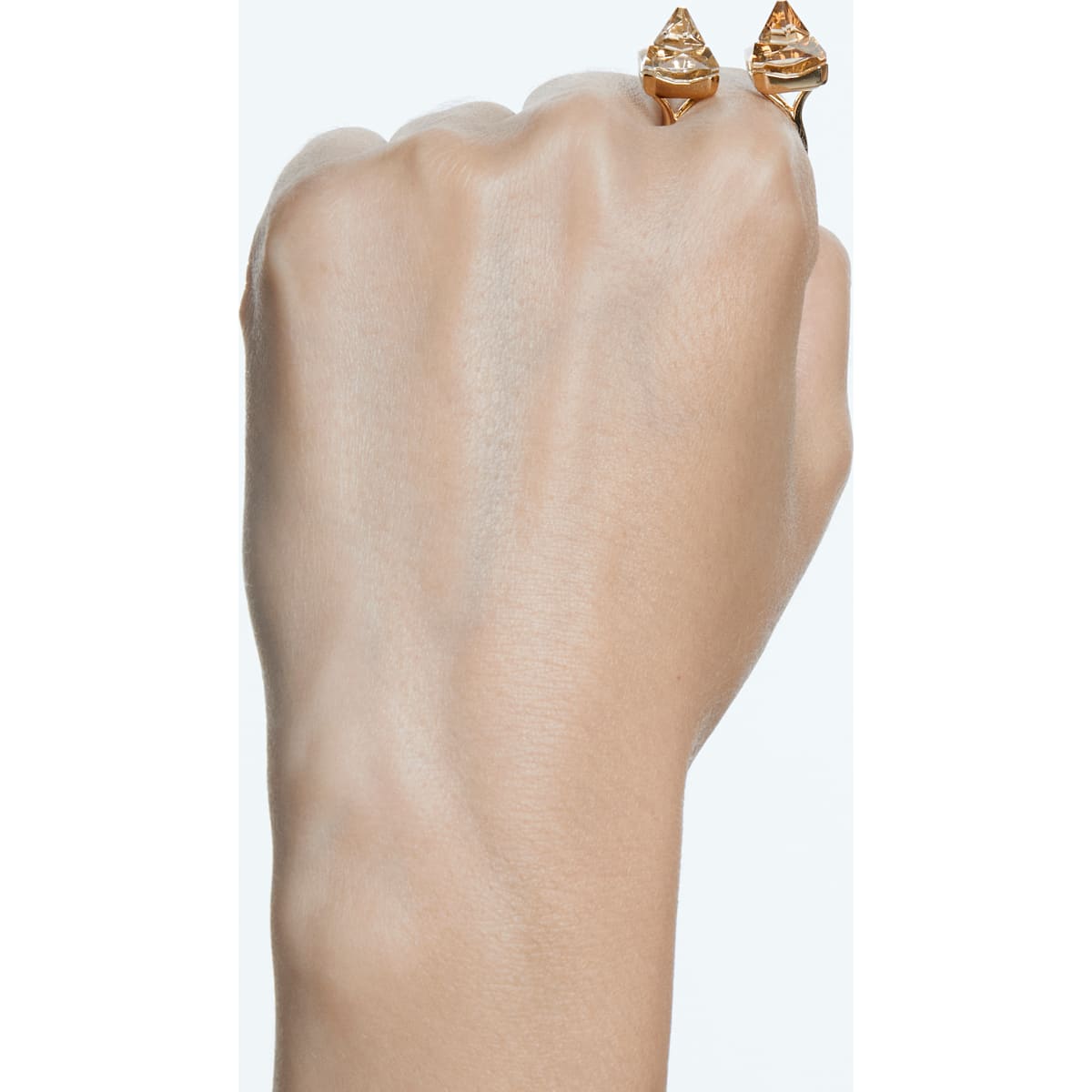 Swarovski - Chroma Ring, Kristalle im Pyramidenschliff, Mehrfarbig, Goldlegierungsschicht - CRYSTAL UNTERBERGER