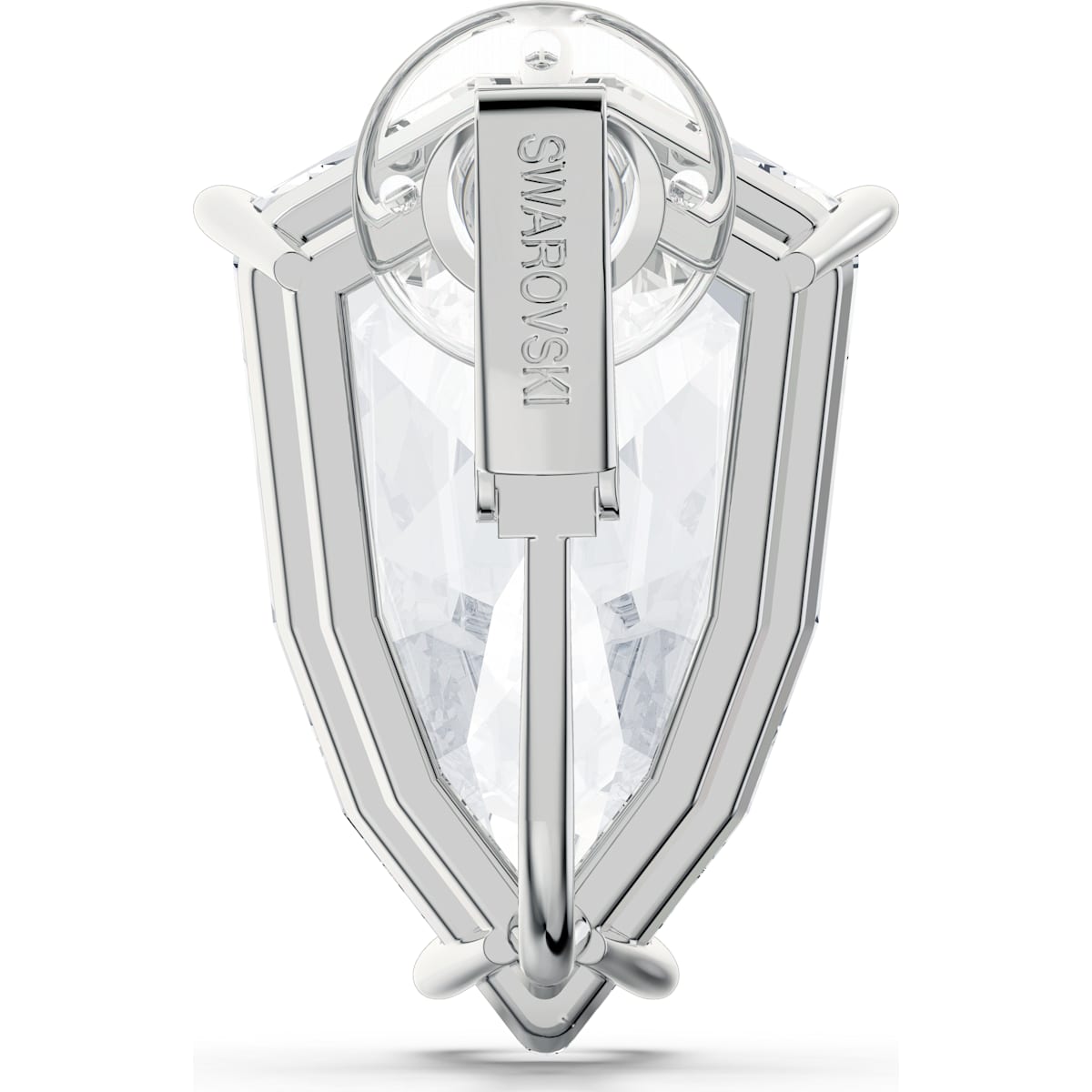 Swarovski - Mesmera Ohrclip, Einzel, Kristall im Trilliant-Schliff, Weiss, Rhodiniert - CRYSTAL UNTERBERGER