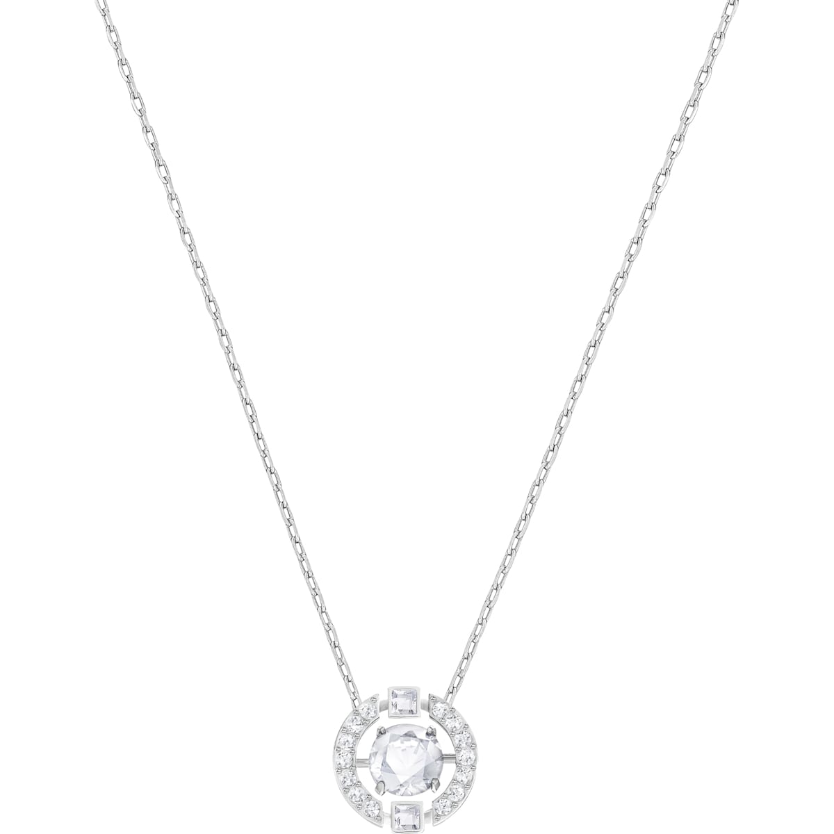 SS SPARKLING DC:NECKLACE CZWH/CRY/RHS