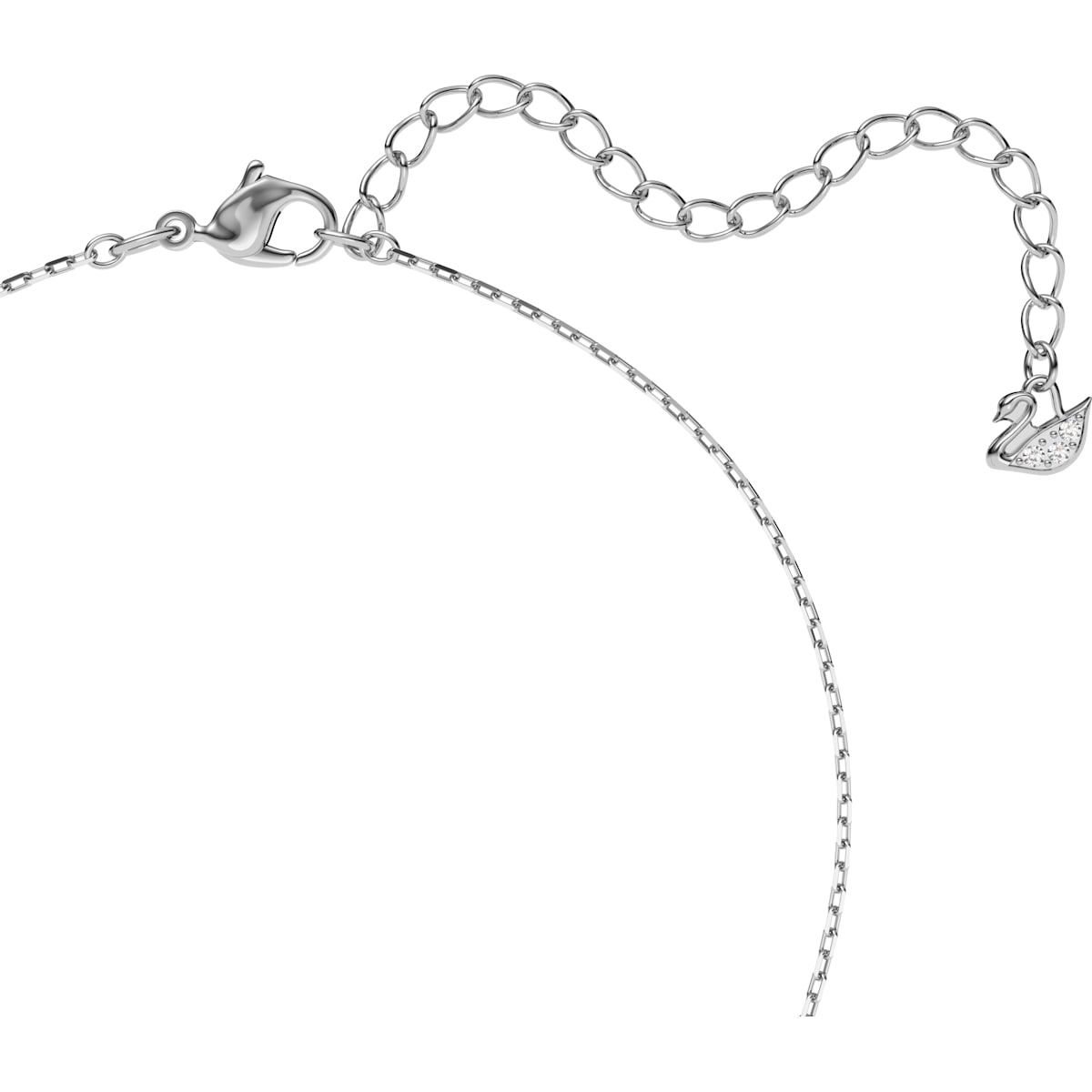 Swarovski - Swarovski Sparkling Dance Halskette, Rund, Blau, Rhodiniert - CRYSTAL UNTERBERGER