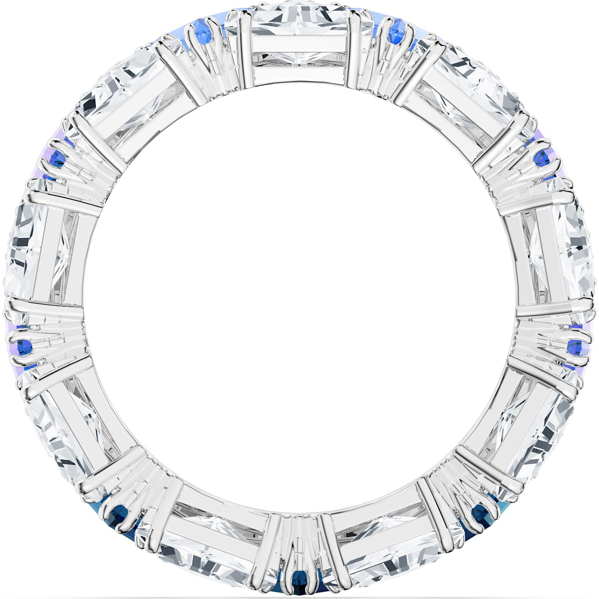 Swarovski - Millenia Cocktail Ring, Kristalle im Trilliant-Schliff, Blau, Rhodiniert - CRYSTAL UNTERBERGER