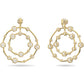 Swarovski - Constella Ohrclips, Rund, Weiss, Goldlegierungsschicht - CRYSTAL UNTERBERGER