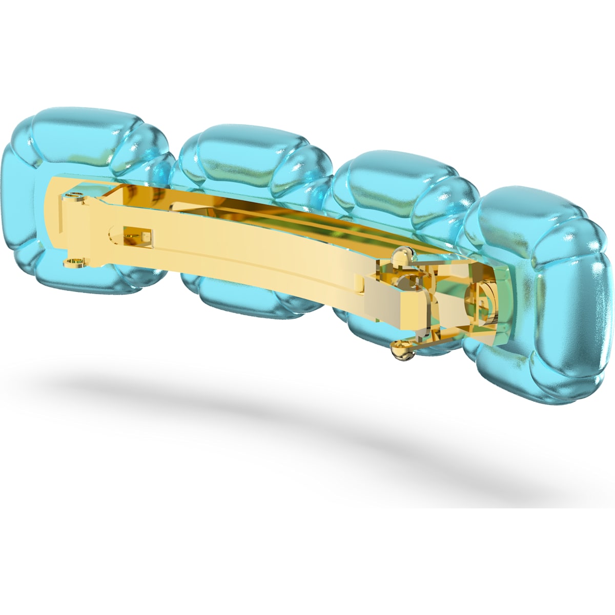 Swarovski - DLC002 Haarclip, Kristalle im Kissenschliff, Blau, Goldlegierungsschicht - CRYSTAL UNTERBERGER