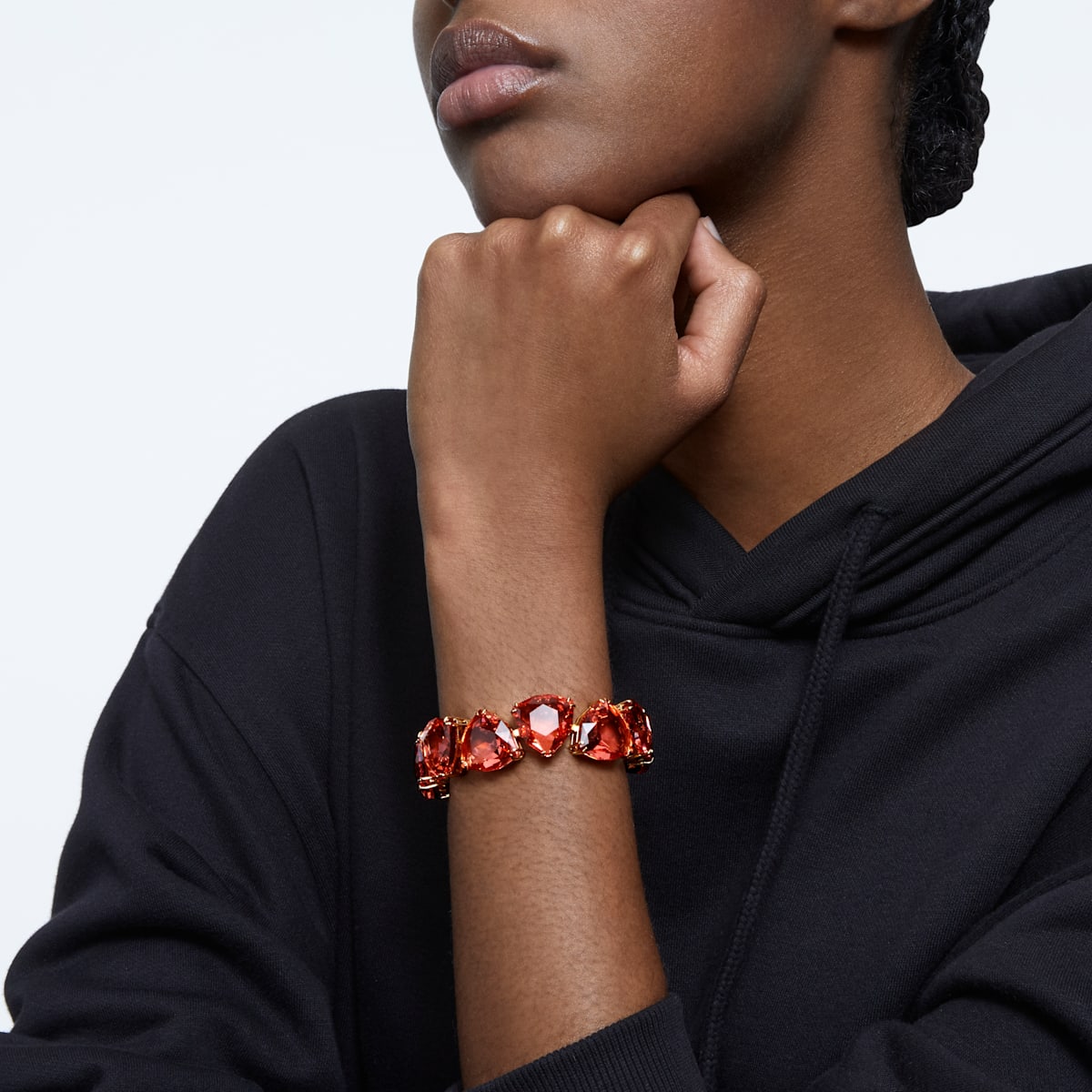 Swarovski - Millenia Armband, Kristall im Trilliant-Schliff, Orange, Goldlegierungsschicht - CRYSTAL UNTERBERGER